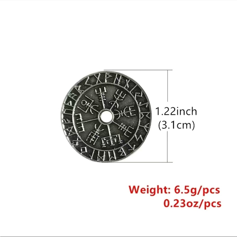 Viking Rune Compass Pendant - Picture 4 of 8